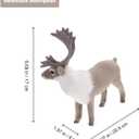 Amosfun Christmas Reindeer Figurine Tabletop Decoration Standing Deer Centerpieces Simulation Animal Model Christmas Winter Party Favors 8.1 x 1.6 x 6.7 Inch