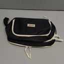 SUNEE Cute Pencil Case, Aesthetic Pen Pouch with 3 Compartments, Kawaii Colored Large Pencil Bag with Zipper, Stationery Storage and Organizer, Black School Supplies for Teen and Adult Girls