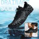 Barefoot Shoes Women Men Hike Comfortable Grounded Lightweight Footwear Non-Slip Sole Wide Toe Box (Black)