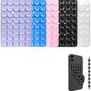 Rwotlls 10 Pack Silicone Double-Sided Suction Cup Phone Case Detachable Mount, Hands-Free Strong Grip Holder Stand for Selfies and Videos (Black+Pink+Purple+Blue+Transparent)
