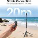 Bluetooth Remote Control for iPhone Camera, GoPro Camera Shutter Remote with Type-C Charging - 65ft Range - Instant Pairing - Compatible with iPhone 12-17 Pro Max, GoPro 8-13, Android Phones