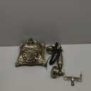 Vintage Rotary Dial Telephone  Bronze Resin Corded Landline with Functional Dial & Noise-Canceling Audio, Old-Fashioned Desk Phone for Home Office, Cafe, Bar & Hotel Dcor