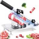Manual Meat Slicer Frozen Meat Cutter Upgraded Stainless Steel Meat Cleavers Beef Mutton Roll Slicing Machine Vegetable Meat Slicer for Home Cooking Hotpot Shabu wg