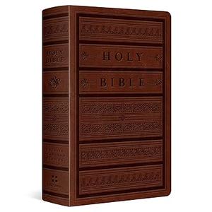 ESV Large Print Personal Size Bible (Trutone, Brown, Engraved Mantel Design) Imitation Leather 