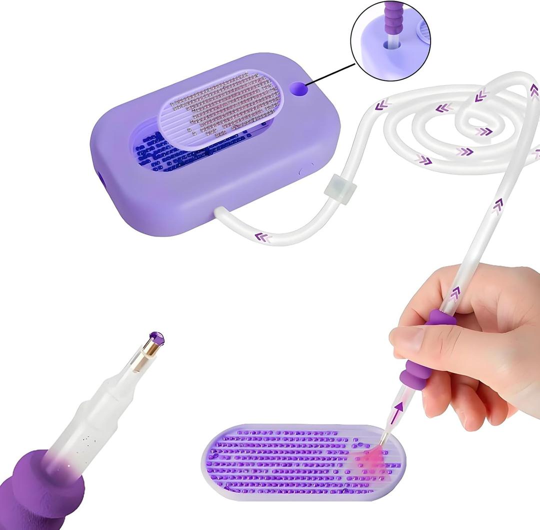 CuteTinyTails Diamond Painting Art Pen Kit - Vacuum Art Diamond Painting Pen, Accessories for Setting AB Stones Without Wax, Purple