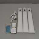 EZVALO 3 Pack Under Cabinet Lighting, 2400mAh Rechargeable Motion Sensor Light, 10inch Magnetic Closet Lights with Dimmable & 3 Color Temps, Wireless Motion Activated Lights with Remote for Kitchen