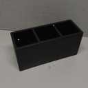 BINO Multi Purpose 3 Compartment Organizer - Makeup Container Organizers - Compartment Organizer for Makeup Brushes, Home and Office Supplies - Matte Black