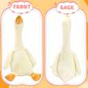 One Silly Goose Stuffed Animal, 23.6 Inch Soft Goose Doll Plush Toy Hugging Pillow, Cute Duck Stuffed Animal, Goose Stuffed Plush Toys Gifts for Kids Baby Shower Birthday Party Favors Supplies