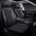 Front Car Seat Covers for Volkswagen,Leather Waterproof Seat Protector Custom Fit Volkswagen VW Beetle Jetta Passat Tiguan Taos Atlas ID.4,2 Pack,Black