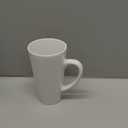 BYCNZB 16oz White Funnel Ceramic Tall Coffee Mugs for Coffee, Tea, Cocoa, Latte, Milk Set of 4