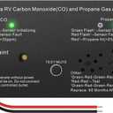 RV Carbon Monoxide & Propane Gas Alarm, Briidea Dual LP/CO Alarm with Separate LED Indicator Light, 100dB Loud Alert, Flush Mount, Compatible Replacement for Safe-T-Alert 30-442 Series, HRPCA-03B