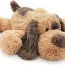 WEIGEDU Floppy Stuffed Dog Puppy Plush Toy, Huggable Beagle Labrador Retriever Stuffed Animal Dogs for Kids Girls Boys Baby Birthday Gift, 20 inch, Brown