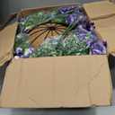 2 Set Artificial Petunias Flowers with Hanging Baskets, 24 Pcs Silk Petunia UV Resistant Purple Faux Petunias Flowers with Hanging Planter for Front Door Porch Spring Outside Decor (2, Purple)