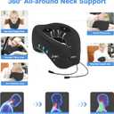 Jiaao Neck Pillow Airplane, 2025 Upgraded Memory Foam Travel Pillow for International Flights, Adjustable Clasp, Storage Bag, Advanced Neck Support for Road Trips, Home, Office, and Gaming