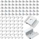 Zhengmy 100 Pack Solar Panel Mid Clamps 1.06 Inch Solar Panel Bracket Aluminium Mounting Accessories Aluminum Solar Mid Clamp for Solar Panel Mounting Solar Panel Mid Clamp
