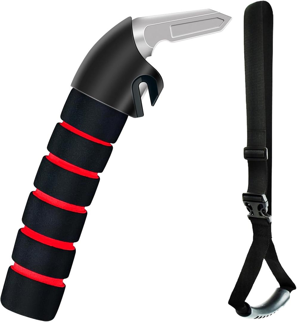 KOUNATSURI Car Handle Assist for Elderly Car Door Handle Multifunction Handle Car Door Latch Handle for Seniors and Handicapped(Red)