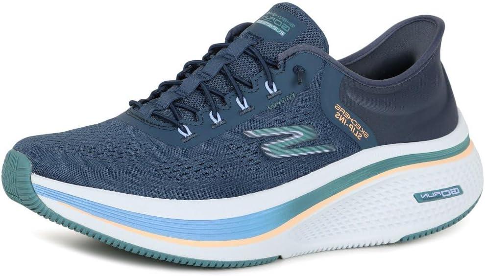 Skechers Women's Go Run Elevate 2.0 Banyan Hands Free Slip-ins Sneakers (11, Navy/Teal)