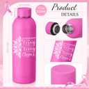 LemonRoad 12 Pcs Breast Cancer Awareness Water Bottles 17oz Stainless Steel Pink Ribbon Tumbler Cup Bulk Gifts for Women Survivors Events(Classic Style)