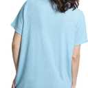 Mad Dog Women's Night Shirts - Soft Waffle Knit Womens Sleep Shirts, Short Sleeves Button-Up Pajamas Nightgowns Sleep Dress (XX-Large, Blue)