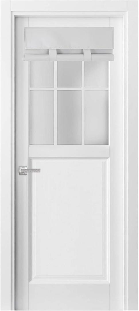 Blackout Door Curtains for Door Windows, Offer Privacy,Front Sidelight Curtain,Drill-Free,Easy Installed Window Curtains. (Greyish White,1 Panel, 24" x 38")