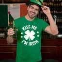 St Patricks Day Shirt Men Green Shamrock Irish Tshirts Short Sleeve Funny Graphic Tee Tops (Green, XL)