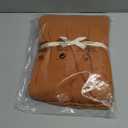 PURE ERA Jersey Knit Cotton Fitted Bottom Sheet ONLY (No Flat Sheet or Shams) Deep Pocket Up to 15" to 20" Ultra Soft Comfy Breathable Burnt Orange Queen