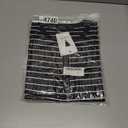 ZESICA Womens Long Sleeve Striped Shirts V Neck Button Up Sweater Casual Loose Basic Tops Trendy Spring Clothes (Black, M)