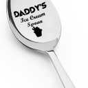 Daddy Fathers Father's Day Gifts from Daughter Son, Father Birthday Gift for Dad Daddy's Ice Cream Spoon Gifts for Father Ice Cream Lovers Gifts for Dad Retirement Gift for Daddy Father Gifts