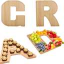 MRPAPA Grad Wooden Charcuterie Boards 4PCS Letter 12Inch Grad Serving Tray 2025 Graduation Wood Platter Decorative Snack Dish Plates for Graduation Party Decorations Supplies (Wood-4PCS)