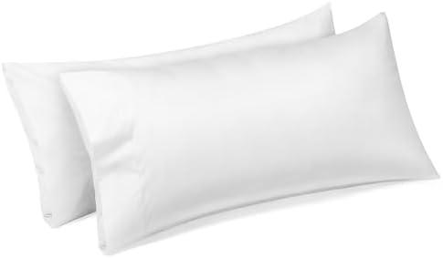 Comfyanno King Size Pillow Cases Set of 2, Soft & Breathable Pillowcases, Envelope Closure, Wrinkle-Free, Fade & Stain Resistant, Brushed Microfiber Fabric, Bed Pillow Covers - 20” x 40”, White