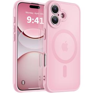 MOCCA Magnetic for iPhone 17 Case, (Compatible with Magsafe) (16FT Military Grade Protection) Full Camera Protection Anti-Fingerprint Slim Translucent Matte Phone Cover 6.3",Pink