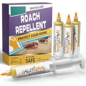 Roach Repellents, Cockroach Deterrent for Home, Cockroach Repellents for Home, Effective Roach Repeller, Keep Roaches Away, Safe Around Pets & Plants, 4 Tubes Roach Deterrent