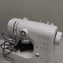 Flying Banana Mini Sewing Machine for Beginners, Portable Electric Small Mending Machine with 12 Stitches, Foot Pedal, LED Light, 2 Speeds, Kids Sewing Kit for Boys & Girls 6-12 Years Old - White