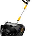 Cordless Snow Shovel Compatible with DeWalt 20V Max Battery, 11" Electric Snow Blower w/ 20FT Max Throw & Adjustable Handle, Snow Thrower for Driveway, Deck, Patio, Steps(Tool Only) (Black (Battery and charger not included))