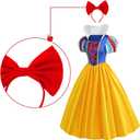 WISHTEN Princess Costume for Women,Adults Princess Dress with Headband, Halloween Costume Dress Up Outfit, Large
