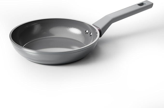 Sanho 8 Inch Frying Pan Nonstick, Ceramic Coating PTFE & PFOA Free Skillet, Induction Compatible & Dishwasher Safe Cookware for Healthy Daily Cooking