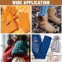 Cinnvoice 30 Pcs Faux Fur Pom Poms for Hats 4" with 100 Pcs Handmade Leather Tag Label Fluffy DIY Knitting Hat Pompoms with Elastic Loop Crochet Craft Accessories for Shoes Scarves Gloves Bag Keychain