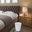 4 x ZXJ Small Trash Can - 1.8 Gallon - White - Waste Basket - Garbage Bin Bathroom,Kitchen,Office,Dormitory,Camping,Kids Room