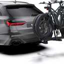 TANX Bike Racks for Ebikes, Fat Tire Bike Rack for Tow Hitch 2-Bike, Smart Tilting Platform for Standard E-Bikes, Fits 2-Inch Receiver (Black)