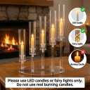 4pcs 5 Arm Acrylic Candelabra,Clear Candle Holder for Wedding,45.7inch Tall Floor Candle Holders for Ceremony Birthday Party Home Decoration Fit 0.8 LED Candles (4)