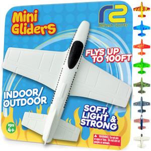 Airplane Toy Foam Glider: Airplane Toys For 3 Year Old & Airplanes For Kids 2-4 Toy Airplane For Boys&GirlsFoam Model Plane & Planes Air Plane Toy, Toddlers (White)