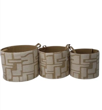 Fabric Storage Basked 3 Зiece (18x14, 16x13, 14x12 Inch)