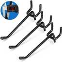 80 Pack 6 Inch Black Pegboard Hooks,Extra Thick 1/4" Peg Board Hooks Heavy Duty for Hanging, Pegboard Accessories for Kitchen, Gym,Garage,Store Wall Organizer