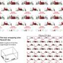 Vnaaem White Christmas Wrapping Paper Red Stripe Snowy Scene House Holiday Style Gift Wrap Paper Bulk for Winter Xmas Birthday Party - 20 X 28 Inches 8 Folded Sheets