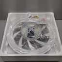 18.9" Modern Smart Ceiling Fan with Light and Remote Control,Flush Mount Low Profile Dimmable Ceiling Fan,Stepless Dimming Light and 6 Speeds Fan for Bedroom Works with Alexa Google-826 Black