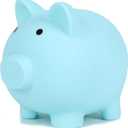 H&W Piggy Bank, Plastic Coin Bank, Unbreakable Money Banks, Cute Piggy Banks, First Money Box, Best Birthday Gifts Home DecorationBlue (Large)