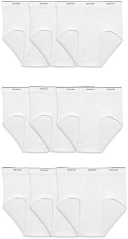 Fruit of the Loom Men's Underwear Briefs, Tag Free & Moisture Wicking, Assorted Color Multipacks 9 Pack Size L