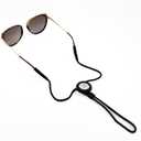 GATYZGEAR Eyeglass Lanyard – Sunglasses Strap with Holder Compatible with AirTag Tracker – Adjustable Eyeglass Strap for Eyewear Loss Prevention – Sunglasses Lanyards (Black Rope)