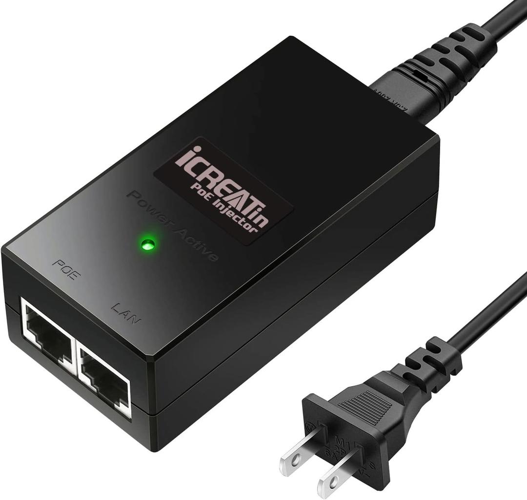 Gigabit POE Injector Adapter, IEEE 802.3af Compliant, 10/100/1000Mbps RJ45, up to 328 ft, Compatible with TL-POE150S, TPE-113GI (GbE_POE_1Pack)
