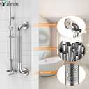 2 Pack 20 Inch Brushed Nickel Anti-Slip Knurled Shower Grab Bar
